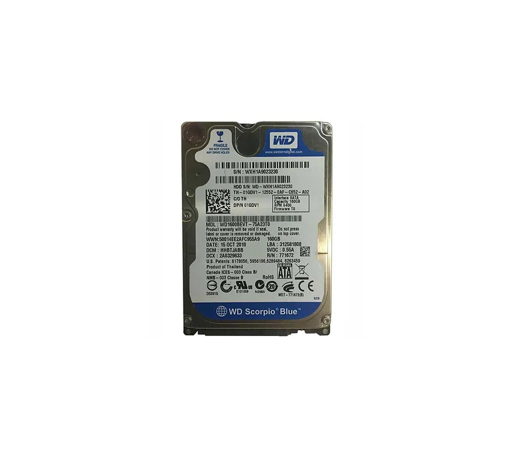 Dell 01GDV1 160GB 5400RPM SATA 2.5-InchHard Drive Dell Part Number: 01GDV1