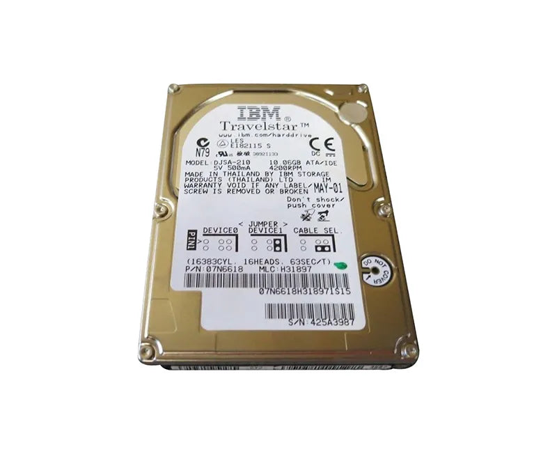IBM 07N6618 Travelstar 20GN 10GB 4200RPM IDE Ultra ATA/66 (ATA-5) 512KB Cache 2.5-Inch Hard Drive IBM Part Number: 07N6618