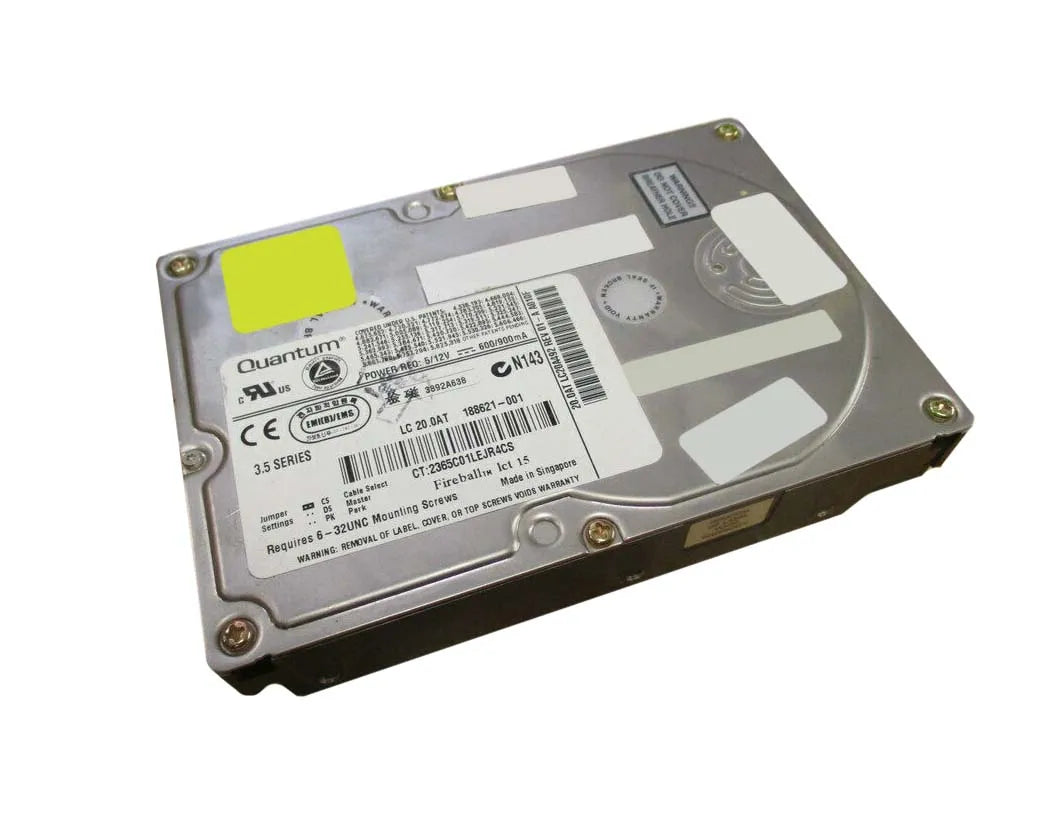 Compaq 188621-001 20GB 5400RPM IDE 8MB Cache 2.5-Inch Hard Drive Compaq Part Number: 188621-001