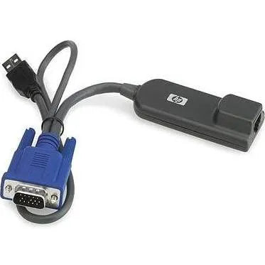 Compaq 396633-001 RJ-45 To VGA + USB KVM Interface Adapter Compaq Part Number: 396633-001