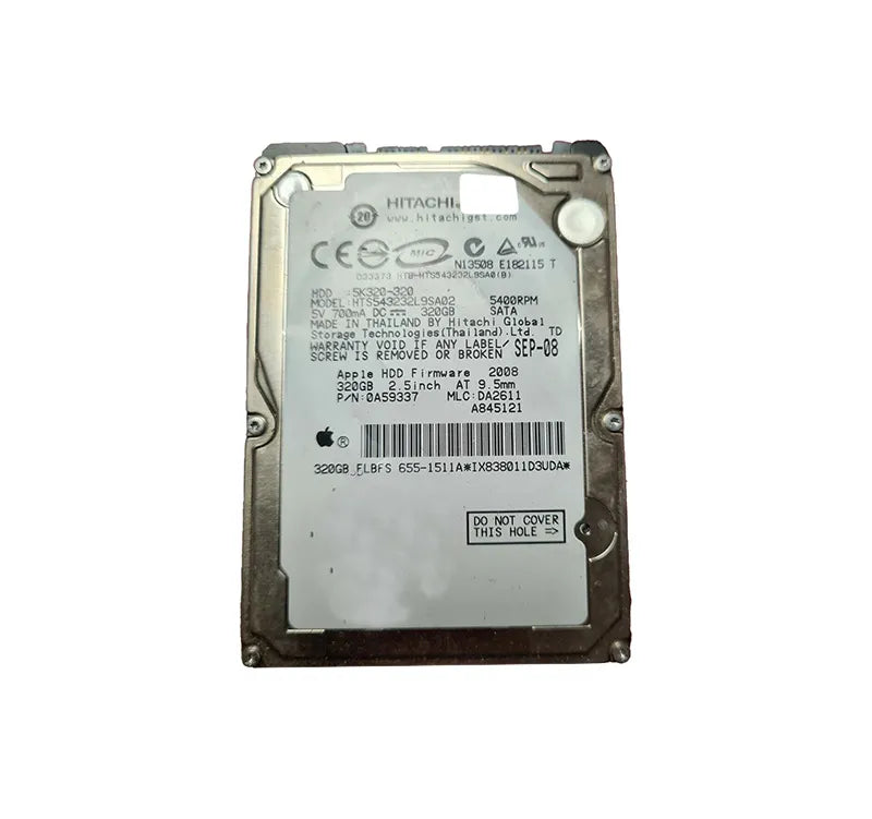Apple 655-1511A 320GB 7200RPM SATA 1.5Gb/S 16MB Cache 2.5-Inch Hard Drive Apple Part Number: 655-1511A