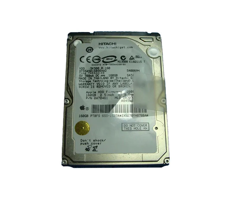 Apple 655-1537A 160GB 5400RPM SATA 1.5Gb/S 8MB Cache 2.5-Inch Hard Drive Apple Part Number: 655-1537A
