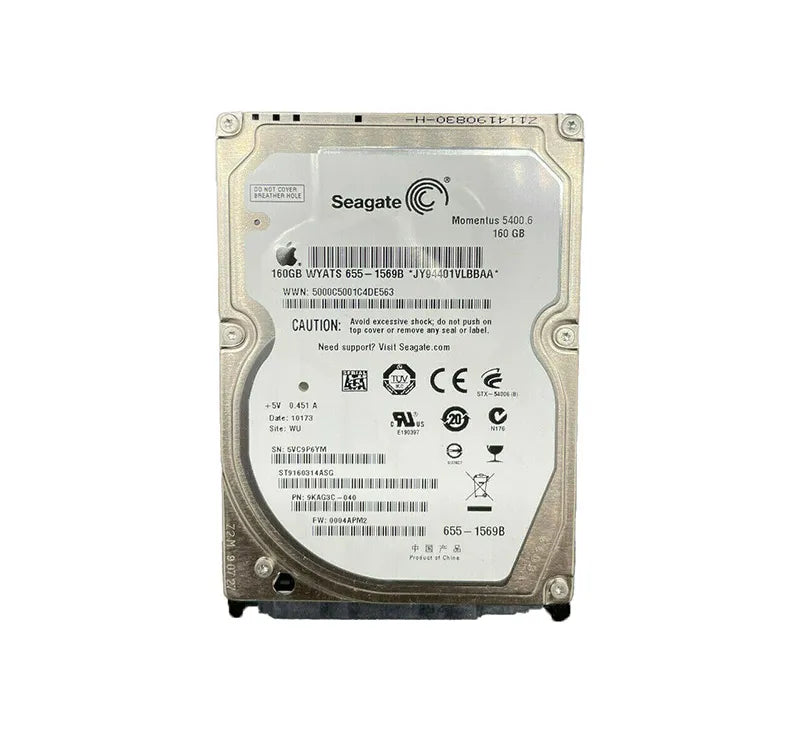 Apple 655-1569B 160GB 5400RPM SATA 3Gb/S 8MB Cache 2.5-Inch Hard Drive Apple Part Number: 655-1569B