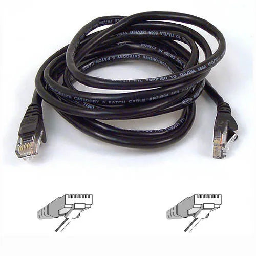 Belkin A3L791B50CM-BLK 1.7ft Cat5e RJ45 Assembled UTP Patch Cable (Black)