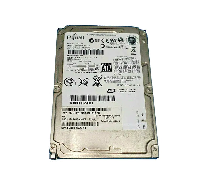 Fujitsu CA06672-B273000T 80GB 5400RPM SATA 1.5Gb/S 8MB Cache 2.5-Inch Hard Drive Fujitsu Part Number: CA06672-B273000T