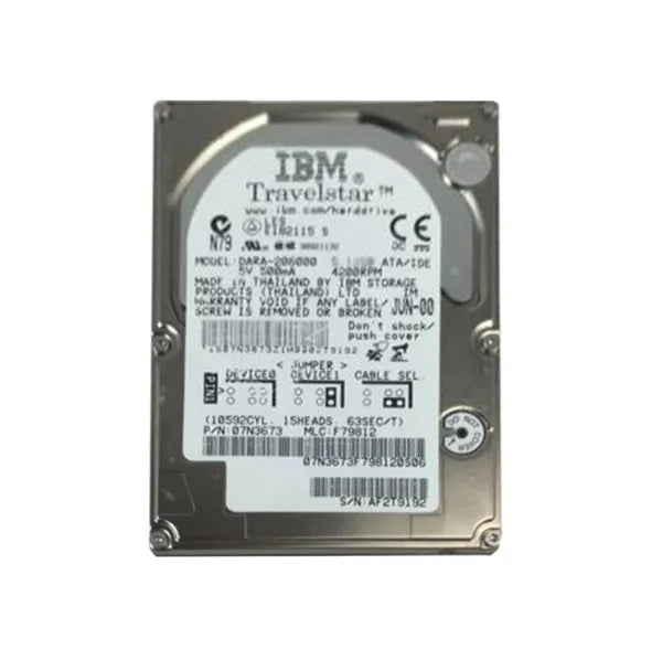 IBM DARA-206000 6GB 4200RPM IDE Ultra ATA/66 (ATA-5) 512KB Cache 2.5-Inch Hard Drive IBM Part Number: DARA-206000