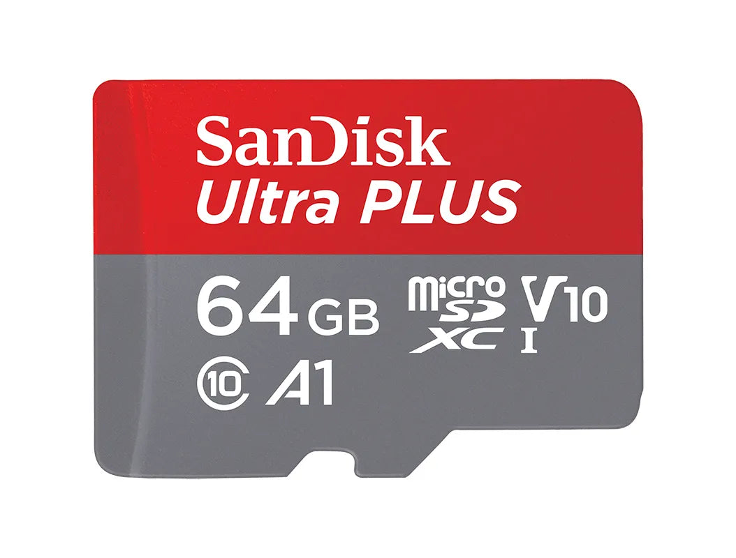 SanDisk SDSQUB3-064G-ATCMA 64GB Ultra Plus MicroSD Memory Card With Ad ...