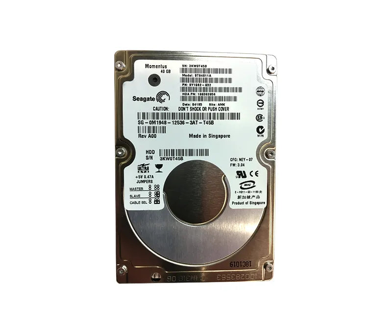 Seagate ST94811A Momentus 40GB 5400RPM IDE Ultra ATA/100 (ATA-6) 8MB Cache 2.5-Inch Hard Drive Seagate Part Number: ST94811A