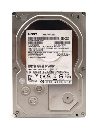 HDD / HGST HUS724030ALA640 3.5" 3TB SATA 7200RPM Hard Drive 0F19455 - G5 Network GroupHard Drive
