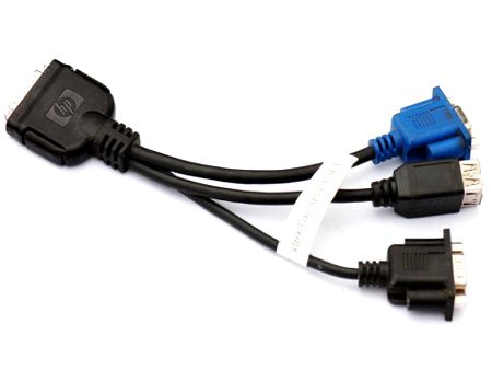 HP 416003 - 001 Local I/O Diagnostic Adapter Cable (SUV) For HP ProLiant BL Servers - G5 Network GroupNetwork Cables