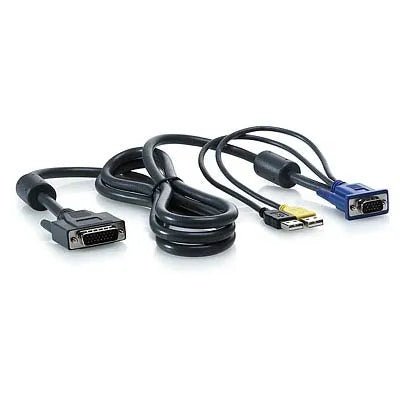 HP AF613A 6ft 1 X 4 KVM USB Console Cable For ProLiant DL370 / DL585 / ML110 G6 - G5 Network GroupNetwork Cables