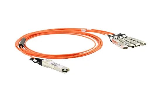 Juniper JNP - QSFP - AOCBO - 10M QSFP+ To SFP+, 40GE To 4X10Ge Active Optical Cable For Breakout, 10 Meters, Standard Temperature (0 Through 70 Degree C), 3.5W, Ddm, Pull Tab - G5 Network GroupNetwork Cables