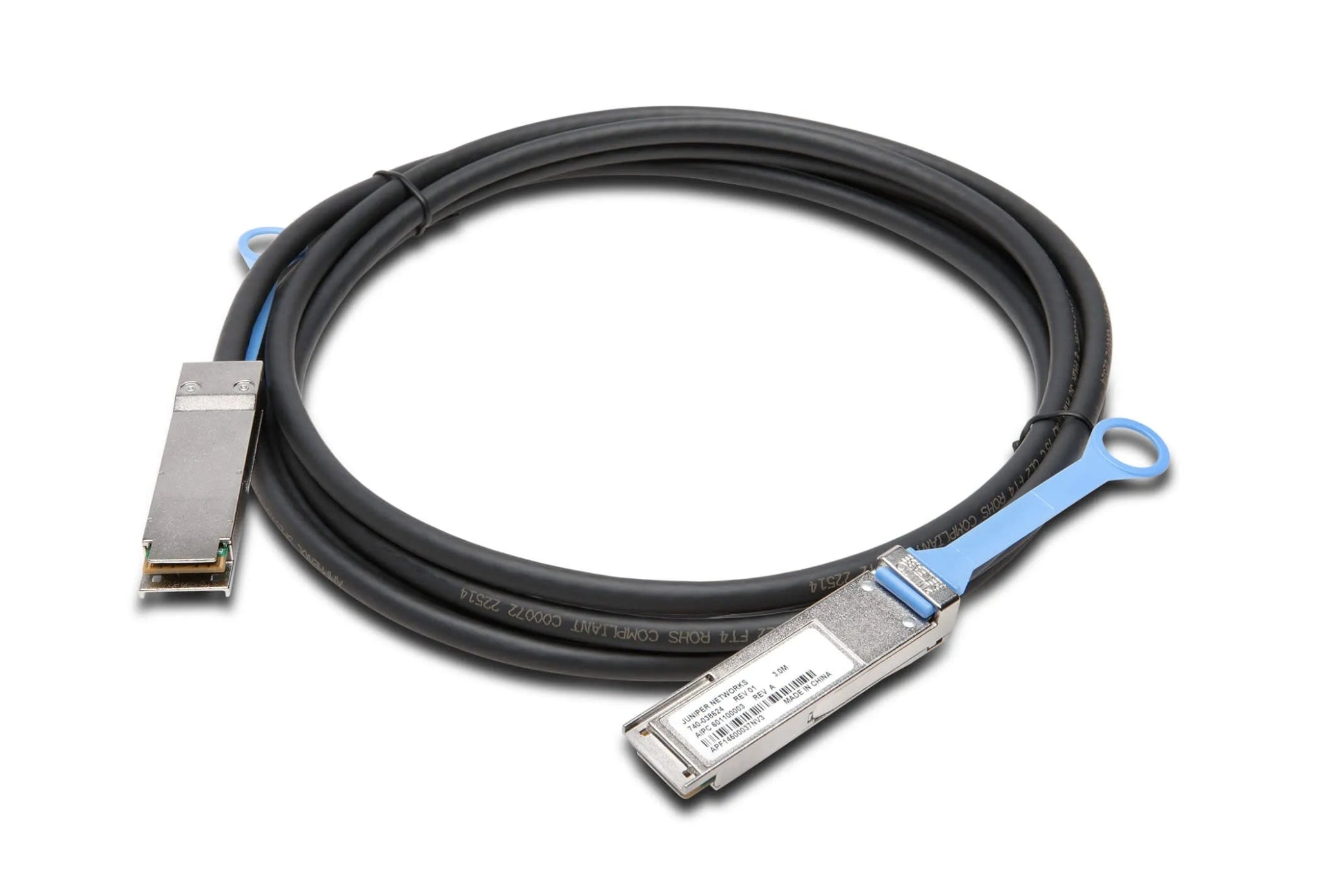 Juniper JNP - QSFP - DAC - 5MA QSFP+, 40GE Active Direct Attach Copper Cable, 5 Meters, Industrial Temperature ( - 40 Through 85 Degree C), 0.015W, 30 Awg - G5 Network GroupNetwork Cables