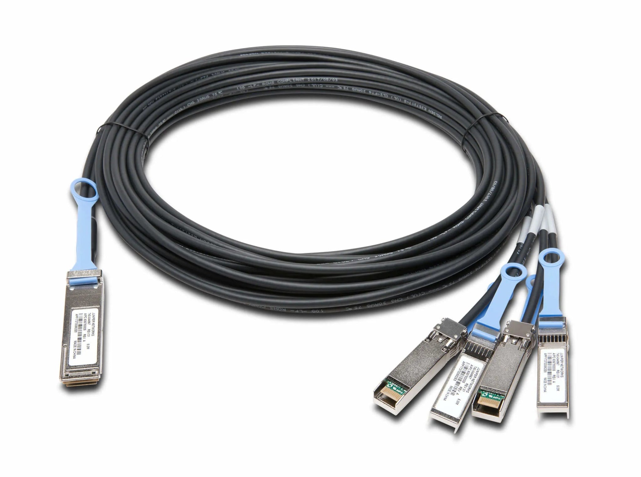 Juniper JNP - QSFP - DACBO - 10M QSFP+ To SFP+, 40GE To 4x10GE Active Direct Attach Copper Cable For Breakout, 10 Meters, 28 AWG - G5 Network GroupNetwork Cables