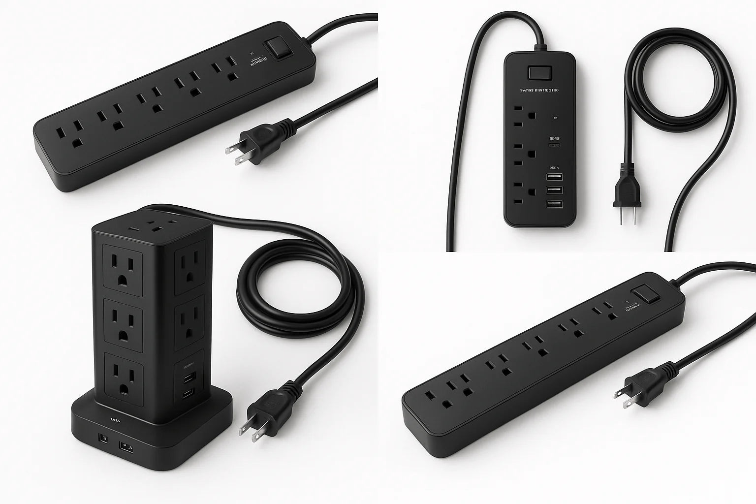 Power Strips / Socket Holder Plug Fixer Sticker Punch-free Wall-Mounted Power Strip HoldeC8 W2